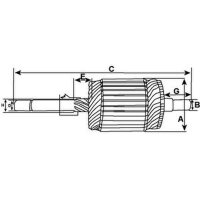 Armature starter 7 teeth HC-Cargo