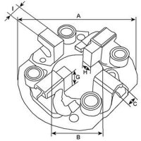Halter Kohlebürsten 1105 mm HC-Cargo