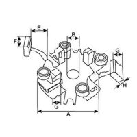 Holder carbon brushes 12 V 62 mm HC-Cargo