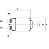 Solenoid switch starter motor 12 V 51.2 mm HC-CARGO for MITSUBISHI