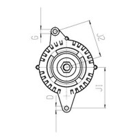 Alternator 14 V 180 A Ø 49.5 mm HC-CARGO for e.g. AUDI A6
