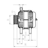 Alternator 55 mm 100A HC CARGO for TOYOTA COROLLA Saloon