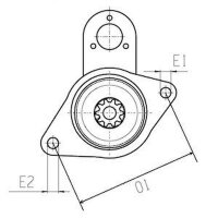 Anlasser Starter 12 V 2,2 KW 9 Zähne HC-CARGO für u.a. VW Touareg