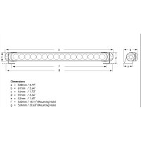 Deckscheinwerfer mit Edge Light 12/24V 1700 Lumen HELLA MARINE für Boote
