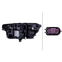Hauptscheinwerfer rechts 12 V LED HELLA passend für u.a. AUDI A6