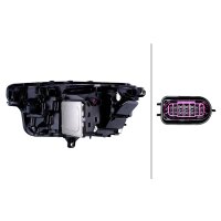 Headlight right 12 V LED Matrix HELLA suitable for e.g. AUDI A6