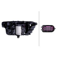 Headlight right 12 V LED Matrix HELLA suitable for e.g. AUDI A6