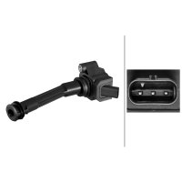 Ignition Coil bayonet connection version SAE 3-pin HELLA for VOLVO XC40