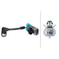 Wheel Speed Sensor 2-pole Hall sensor 60 mm cable HELLA for e.g. OPEL ANTARA