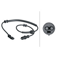 Sensor Raddrehzahl 2-polig Hallsensor 604 mm Kabel HELLA für u.a. RENAULT LAGUNA