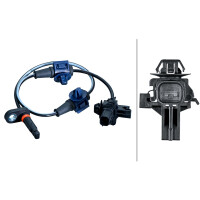 Sensor Raddrehzahl 2-polig Hallsensor 494 mm Kabel HELLA für HONDA CR-V