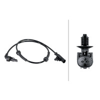 Wheel Speed Sensor 2-pole Hall sensor 710 mm cable HELLA for e.g. NISSAN MICRA