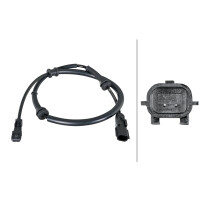 Wheel Speed Sensor 2-pole Hall sensor 690 mm cable HELLA for RENAULT ESPACE