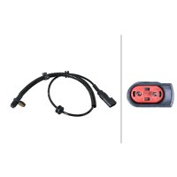 Wheel speed sensor 2-pole Hall sensor 517 mm cable HELLA for FORD Focus
