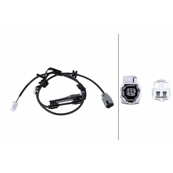 ABS Connection Cable rear axle left 2-pin HELLA suitable for TOYOTA