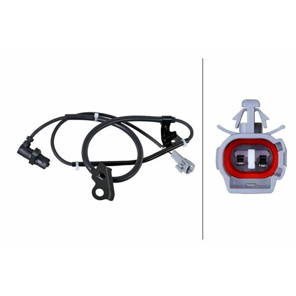 Wheel Speed Sensor 2-pole Hall sensor 1.075 mm cable HELLA for TOYOTA PRIUS