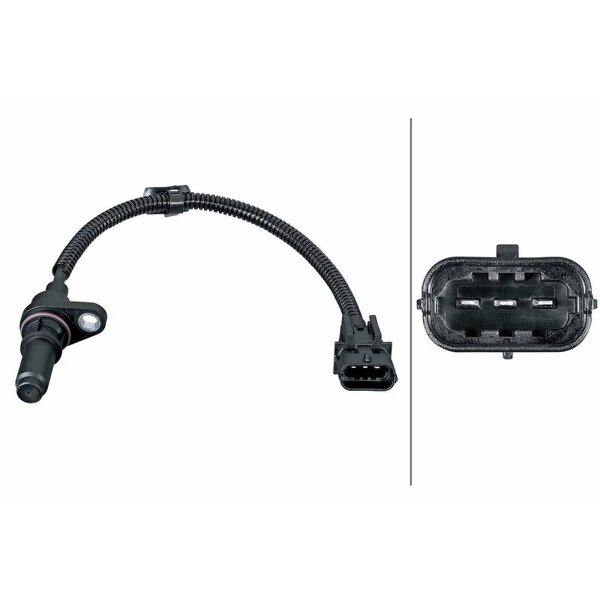 Sensor Crankshaft Pulse Hall sensor 3-pole HELLA for HYUNDAI i30 and others