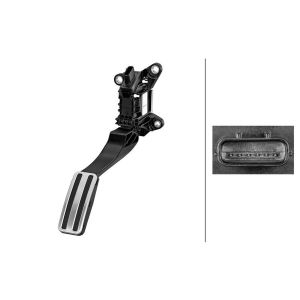 Sensor Fahrpedalstellung Schaltgetriebe 6-polig HELLA für HONDA JAZZ