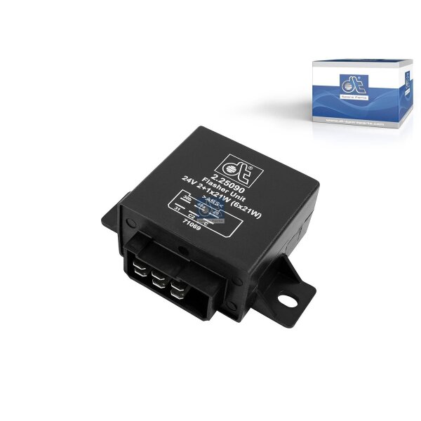 Flasher Unit 24 V 6-pin DT SPARE PARTS IAM-Expertise suitable for e.g. VOLVO F12