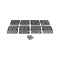 Brake pad set rear drum 19 mm 203 mm DT SPARE PARTS for...
