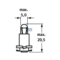 Bulb Instrument Light 24 V EBS-R4 for DT SPARE PARTS for...