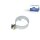 Pipe Connector For Exhaust System Ø 90.5 mm clamp DT SPARE PARTS for e.g. MB