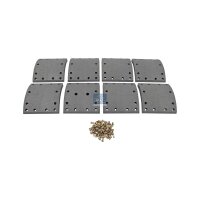 Brake lining set rear drum 18.4 mm 177 mm DT SPARE PARTS...