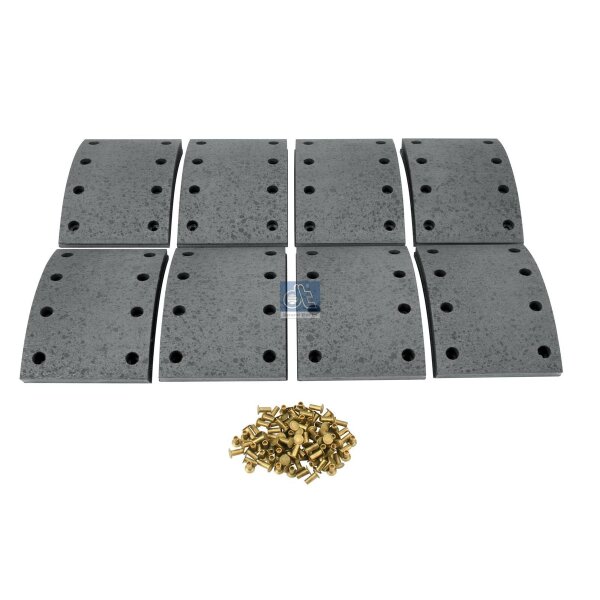Brake pad set rear drum 18.4 mm 125 mm DT SPARE PARTS for VOLVO F12 and others