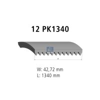 Keilrippenriemen 12PK1340 1.340 mm DT SPARE PARTS...