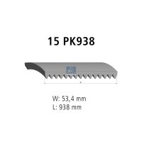 V-ribbed belt 15PK938 EPDM 938 mm DT SPARE PARTS for...