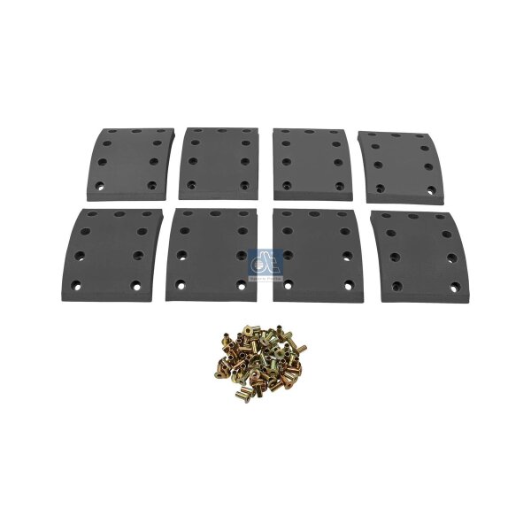 Brake lining set rear drum 16.9 mm 140 mm DT SPARE PARTS for MAN TGA and others