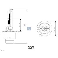 Bulb Headlight 85 V P32d-3 D2R DT SPARE PARTS for NISSAN and others