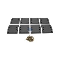 Brake Lining Set Drum Brake rear 19.5 mm 180 mm DT SPARE...