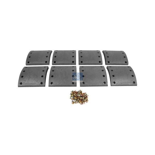 Bremsbelagsatz Trommelbremse Hinterachse 21,6 mm 200 mm DT SPARE PARTS für SAF