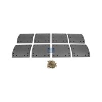 Brake Lining Set Drum Brake 19.5 mm 220 mm DT SPARE PARTS...