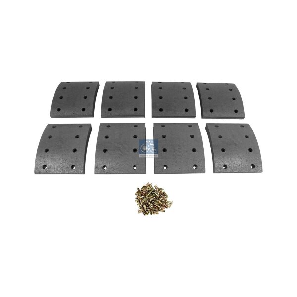 Brake lining set rear drum 20.7 mm 150 mm DT SPARE PARTS for DAF 95 and others