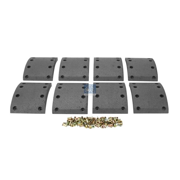 Brake lining set rear drum 18.3 mm 140 mm DT SPARE PARTS for MAN M90 and others