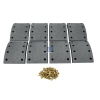 Brake pad set front drum 19.9 mm 125 mm DT SPARE PARTS...