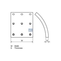 Brake pad set front drum 19.9 mm 125 mm DT SPARE PARTS...