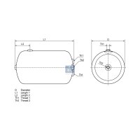 Luftbehälter Druckluftanlage 15 bar Ø 276 mm...