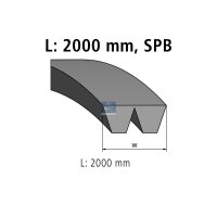 Verbundkeilriemen SPB2000 2.000 mm DT SPARE PARTS...