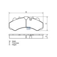 Brake Pad Set Disc Brake front axle DT SPARE PARTS for IVECO CITYCLASS