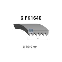 Keilrippenriemen 6PK1640 1.640 mm DT SPARE PARTS für...