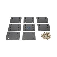 Brake Lining Set Drum Brake rear 17.5 mm 200 mm DT SPARE...