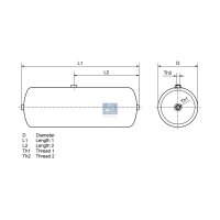Air Tank Compressed air 125 bar Ø 246 mm DT SPARE...