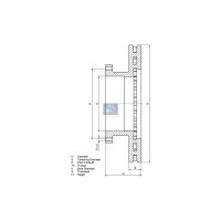 Brake Disc rear axle Ø 330 mm DT SPARE PARTS for...