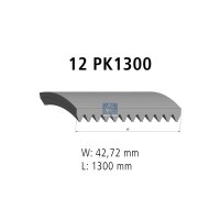 Keilrippenriemen 12PK1300 EPDM 1.300 mm DT SPARE PARTS...