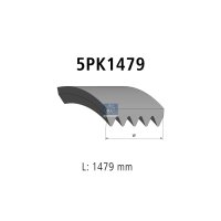 Keilrippenriemen 5PK1479 1.479 mm DT SPARE PARTS...