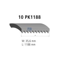 V-ribbed belt 10PK1188 1.188 mm DT SPARE PARTS for VOLVO...