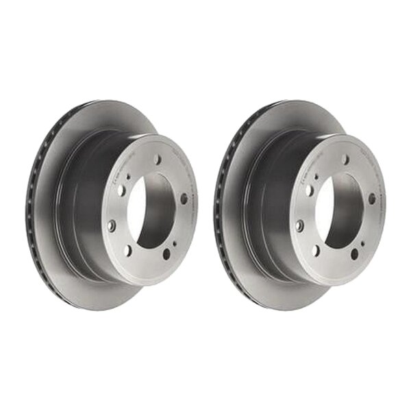 2 brake discs internally ventilated Ø 312 mm 18 mm coated BREMBO for TOYOTA LAND